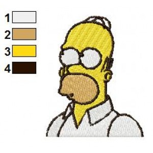 Homer Simpson Embroidery Design 02